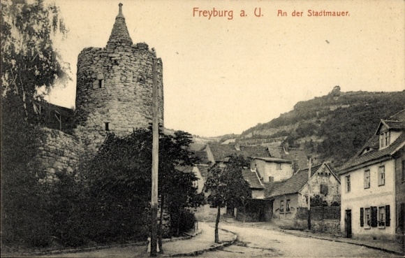 Ak Freyburg an der Unstrut, An der Stadtmauer