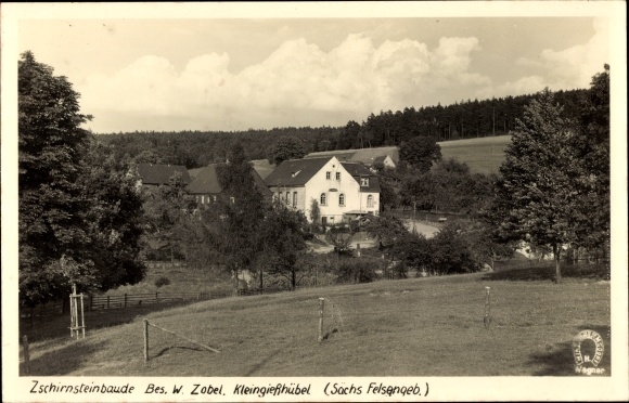 Ak Kleingiesshübel Reinhardtsdorf Schöna in Saksen, Zschirnsteinbaude