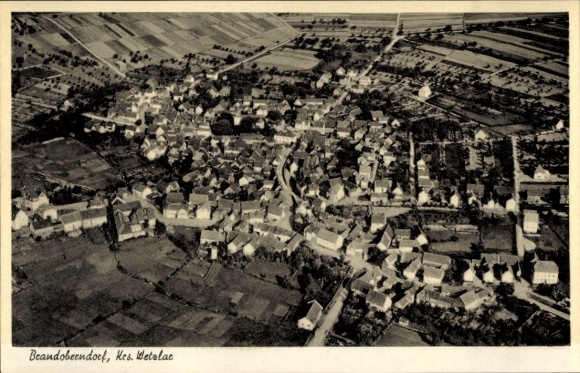 Postcard Brandoberndorf Waldsolms in Hesse, aerial photograph