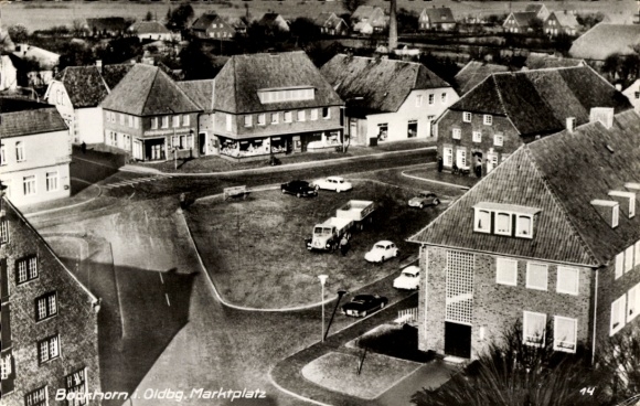 Postcard Bockhorn in Oldenburg Friesland, market square