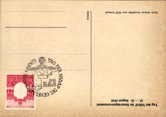 Artist Postcard Tschech, Will, It is not you who are the measure but the front, Wehrmacht, Day of the NSDAP