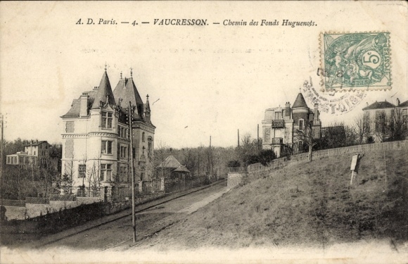 Ak Vaucresson Hauts de Seine, Chemin des Fonds Huguenots