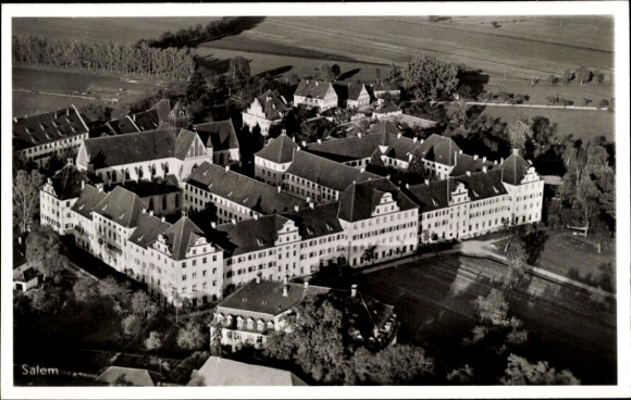 Postcard Salem in the Bodenseekreis Baden Württemberg, aerial photograph