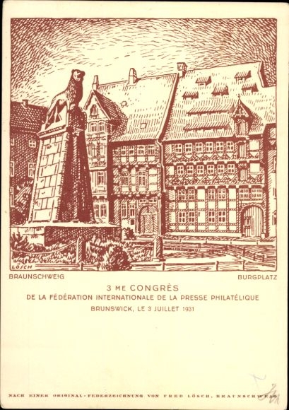 Postwaardestuk Ak GS DR PP 106 C7 01, speciale stempel Brockenfahrt 8e Federale Filatelistendag 1931