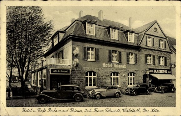 Postcard Waldbröl in the Oberbergisches Land, Hotel-Café Thienes