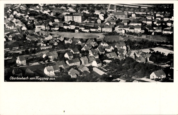Postcard Oberbexbach Bexbach in Saarland, aerial photograph