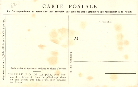 Artist Postcard Penmarch Finistère, Pointe de Penmarch, Automobile Circuit departure from Quimper