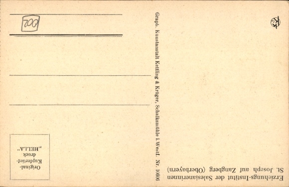 Postcard Zangberg in Upper Bavaria, Educational Institute of the Salesian Sisters of St. Joseph, monastery church, altar