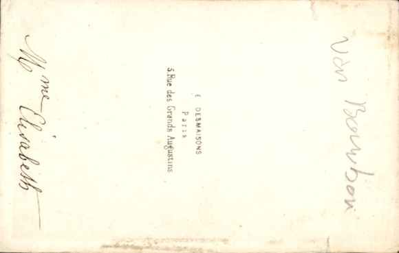 CDV Madame Elisabeth of Bourbon, portrait
