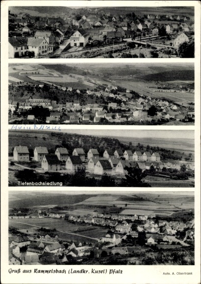 Postcard Rammelsbach in the Palatinate, Tiefenbach settlement, general view