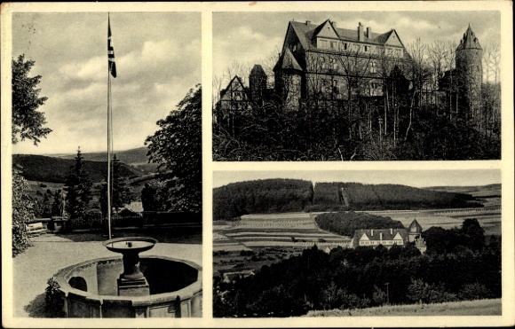 Postcard Friedewald Westerwald, castle, Hans-Schemm-Schulungssburg