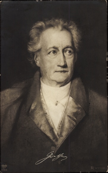 Artist PC Rumpf, Fritz, writer Johann Wolfgang von Goethe, portrait