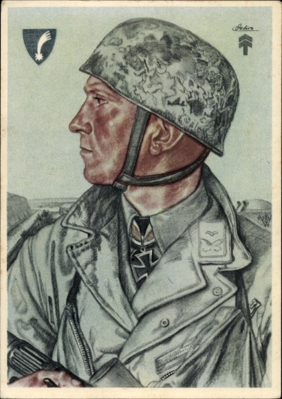 Artist PC Willrich, Wolfgang, airborne troops, Captain Egon Delica, Knight&#39;s Cross recipient, VDA