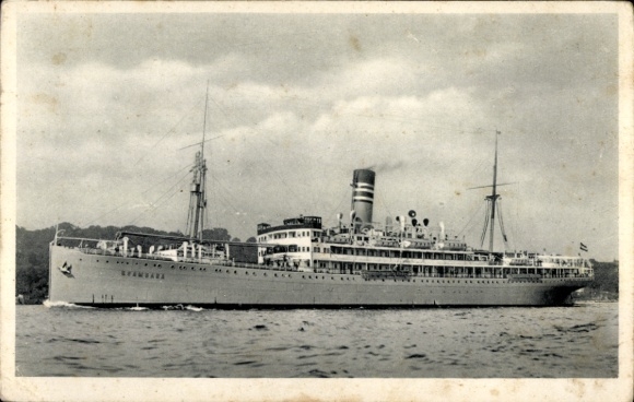 Postcard steamer Usambara, German East Africa Line, DOAL