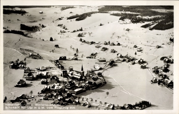 Ak Schonach in het Zwarte Woud, luchtfoto