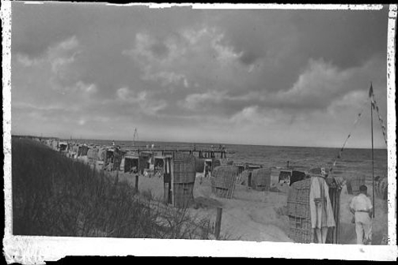 24 Negative Berg-Dievenow in Pommern, Promenade, Strand, Steg, Segelboot