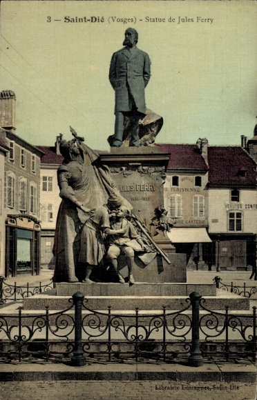 Ak Saint Dié des Vosges, Jules Ferry Denkmal