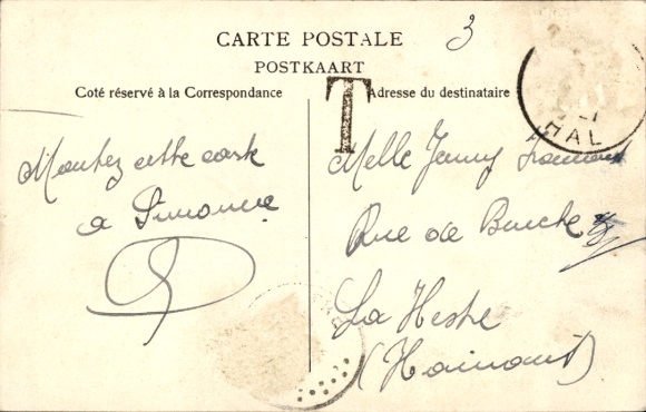 CPA Hal Brabant flamand Flandre, Gare