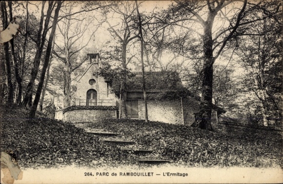 Ak Rambouillet Yvelines, Haus im Parc de  Natur, Treppe, Gewächs, s Gebäude