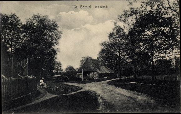Postcard Hamburg Nord Groß Borstel, Die Masch