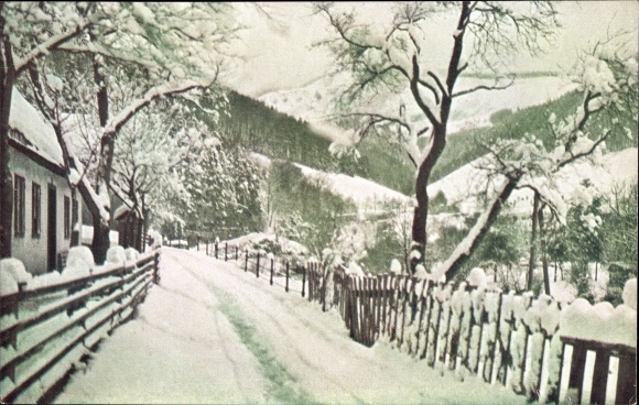 Postcard Lilienfeld in Lower Austria, Traisental, Winter, Vienna Prealps