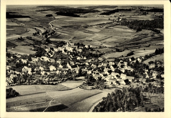 Ak Ursheim Polsingen in Mittelfranken, Luftbild
