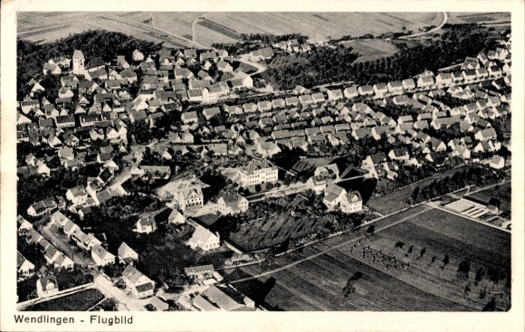Postcard Wendlingen am Neckar Baden Württemberg, aerial photograph