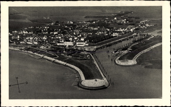 PC Nordseebad Büsum, aerial photograph of the harbor entrance