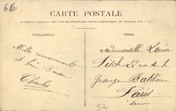 Postcard Levallois Perret Hauts de Seine, Boulevard Bineau, Rond Point