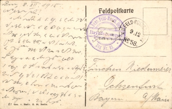 Postcard Bazancourt Marne, station, track side, steam locomotive