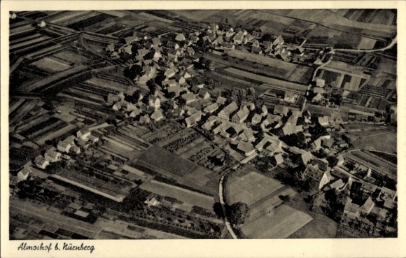 Ak Almoshof Nürnberg in Mittelfranken, Fliegeraufnahme