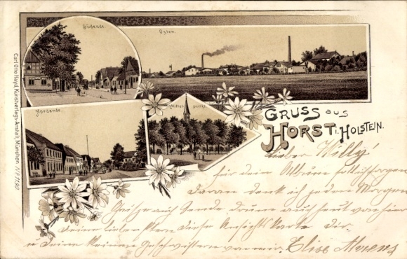 litho Horst in Holstein, zuidkant, oost, noordkant, midden