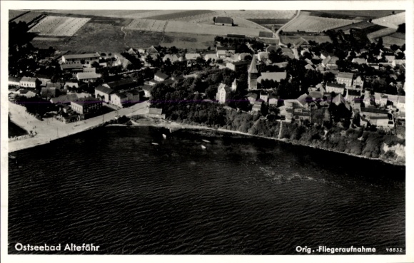 Ak Altefähr op Rügen, luchtfoto