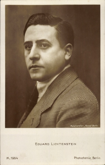 Ak Schauspieler Eduard Lichtenstein, Portrait