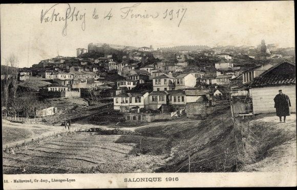 KP Saloniki Saloniki Grecja, widok na miasto 1916
