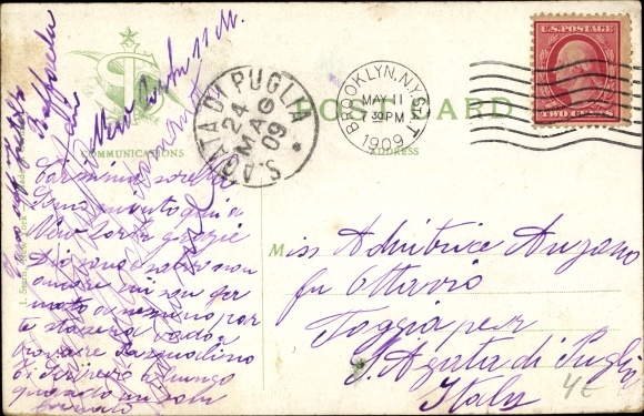 Postcard New York City USA, Harald Square, Times Building