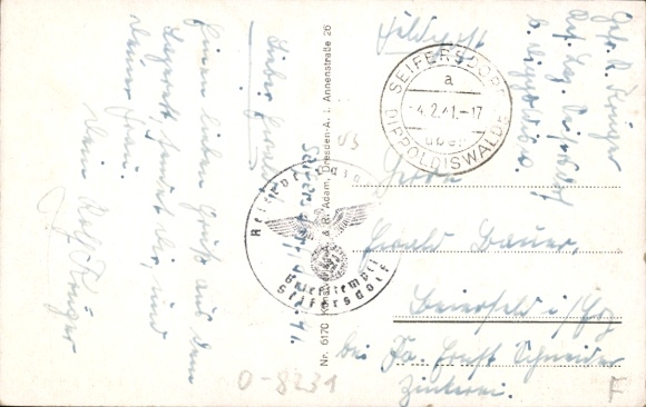 Postcard Seifersdorf Dippoldiswalde in the Eastern Ore Mountains, Convalescent Home Charity