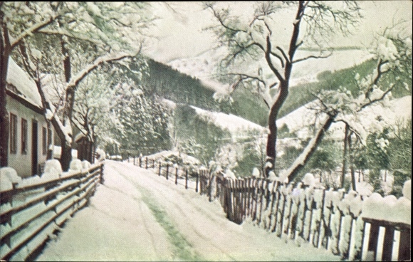 Postcard Lilienfeld in Lower Austria, Traisental, Winter, Vienna Prealps