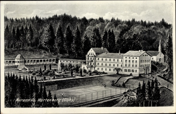 Ak Wartenberg Opper-Beieren, sanatorium, tennisbaan