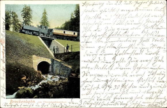 PC Wernigerode am Harz, Brockenbahn in Thumkuhlental, steam locomotive