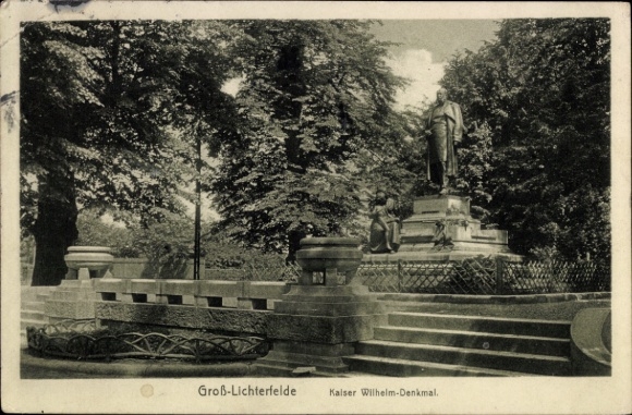 Postcard Berlin Steglitz Groß Lichterfelde, Kaiser Wilhelm Memorial