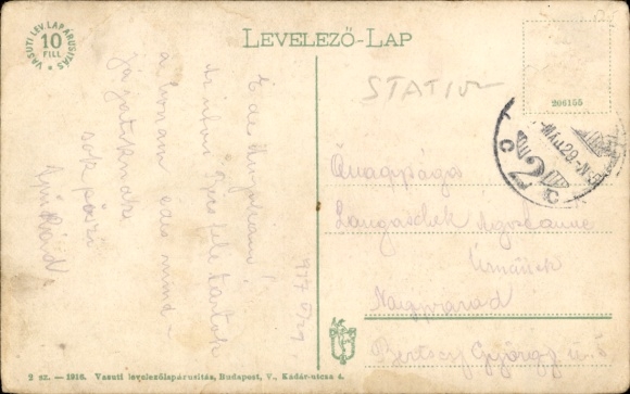 Postcard Nové Zámky Érsekújvár Neuhäusl Slovakia, train station