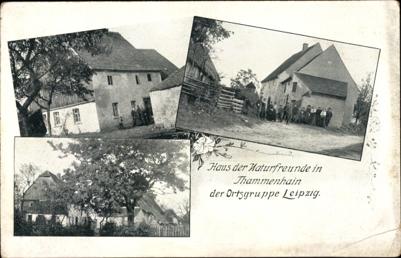 Ak Thammenhain Lossatal in Saksen, huis van natuurliefhebbers van de lokale groep Leipzig
