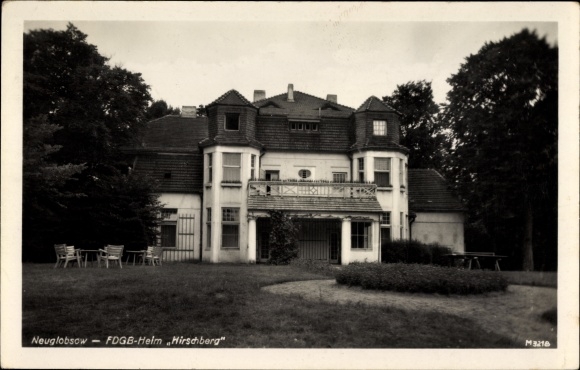 Postcard Neuglobsow Stechlin in the district of Oberhavel, FDGB Heim Hirschberg