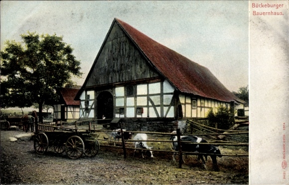 Postcard Bückeburg in the district of Schaumburg, Bückeburg farmhouse