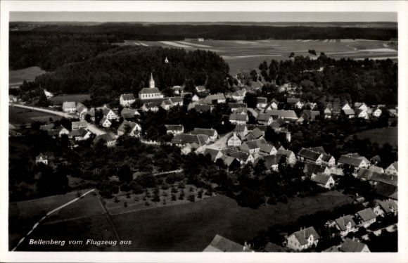 Ak Bellenberg in Schwaben, Fliegeraufnahme