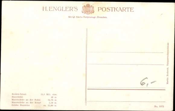 PC Klingenberg Sachsen, King Friedrich August dam