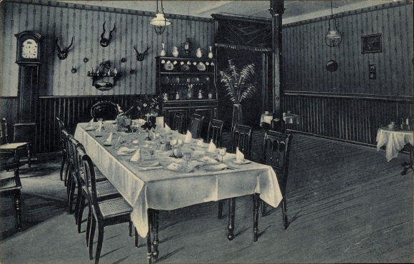 Ak Stubben Beverstedt in Niedersachsen, Hotel Zur Post, Speisezimmer