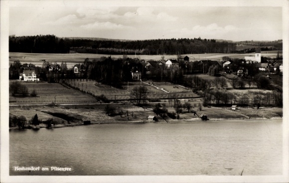 Postcard Hechendorf am Pilsensee Seefeld Upper Bavaria, general view