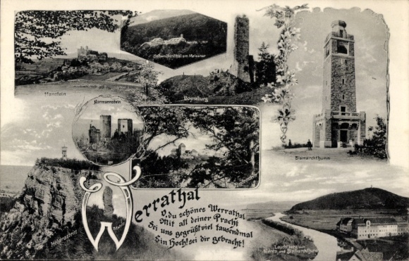 KP Eschwege w dolinie Werra, Wieża Bismarcka, Hanstein, Boymeburg, Normannstein